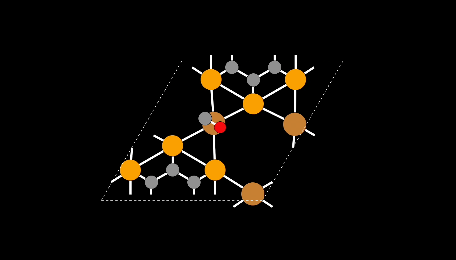Top-down view of copper benzenehexaselenol